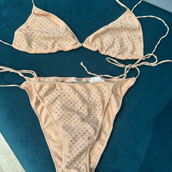 Oseree rhinestone - embellished triangle bikini - Picture 3 of 4